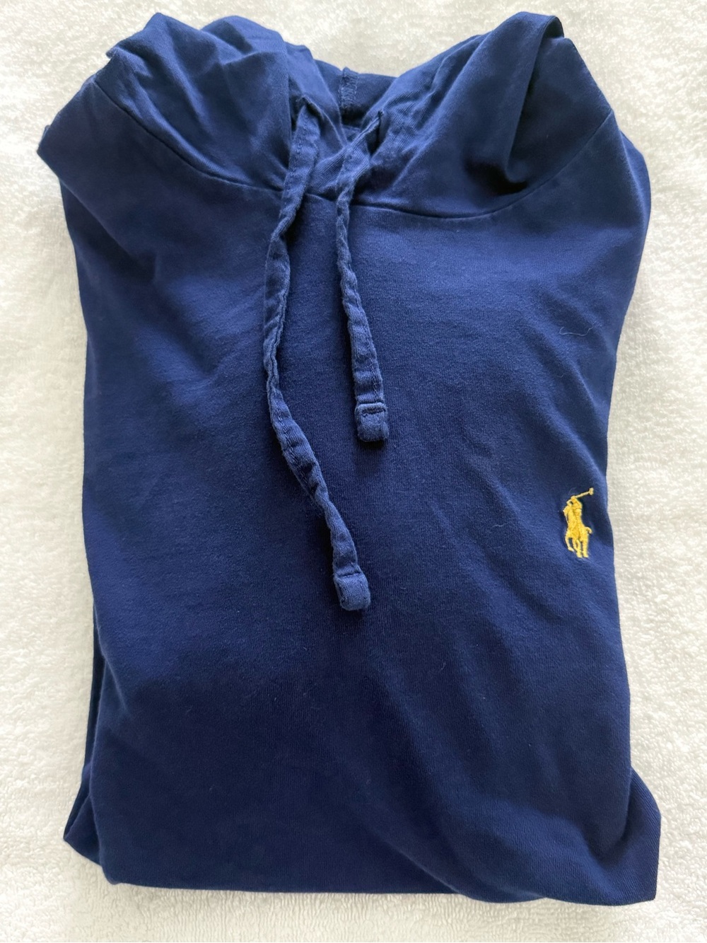 Polo by Ralph Lauren Navy Kids Hooded Sweatshirt with Yellow Pony